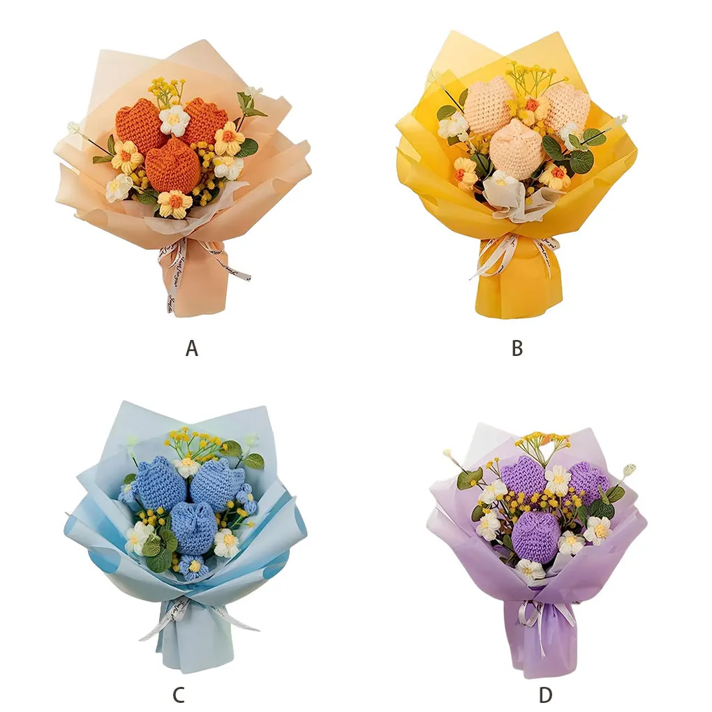 

Unique And Beautiful Hand Woven Bouquets For Memorable Gift Experiences Same Color Packaging Paper Is Full Of