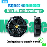 smartphone cooler 15w wireless charger magnetic cooler phone cooling fan for magsafe cooler heat sink for iphone 13 12 samsung