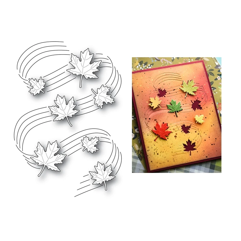 

Новое поступление 2022, пресс-формы с симфонией клена для скрапбукинга, изготовления бумаги, фона, рамки, карточек, ремесла, поставки без штампов