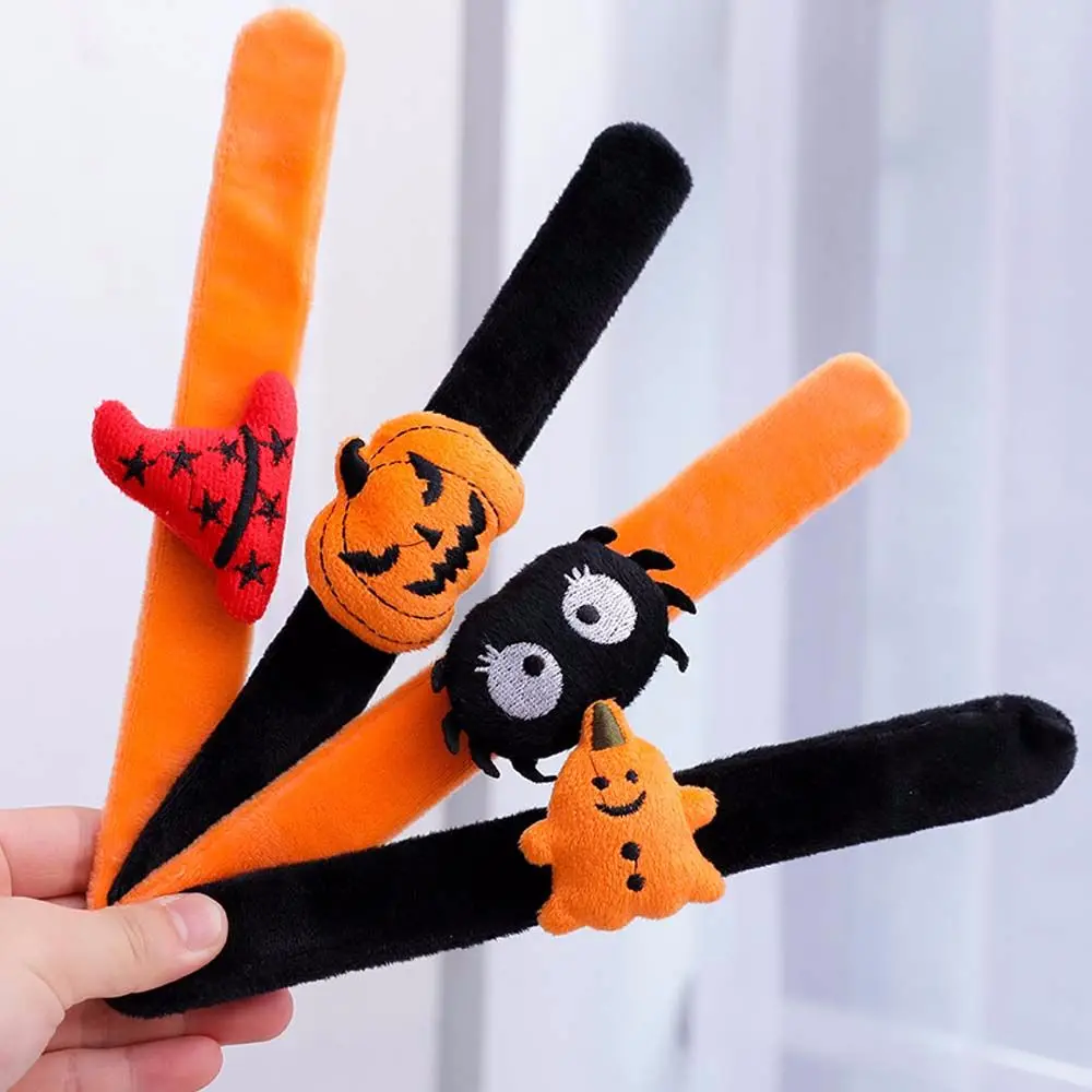 

Children Halloween Funny Spider Pumpkin Ghost Multi-Style Plush Clap Circle Shaking Wristband Easter Party Decoration Supplies