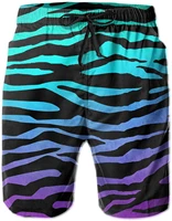 beach short fashion short casual wear mens printing beach shorts rainbow zebras print quick dry printed
