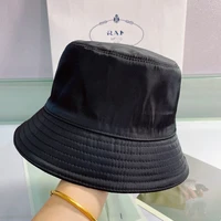 high quality luxury p triangle bucket hat metal logo panama caps for men women letter fisherman hat summer brand basin sun cap