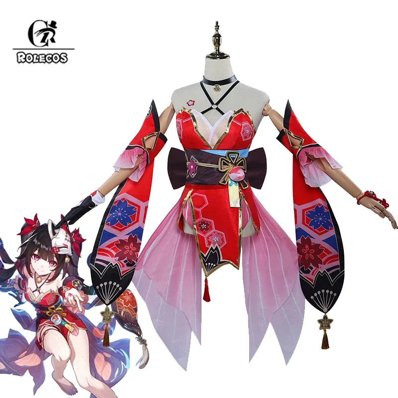 ROLECOS Sparkle Косплей Костюм Игра Honkai Star Rail в маске Fools Member Женское платье Хэллоуин