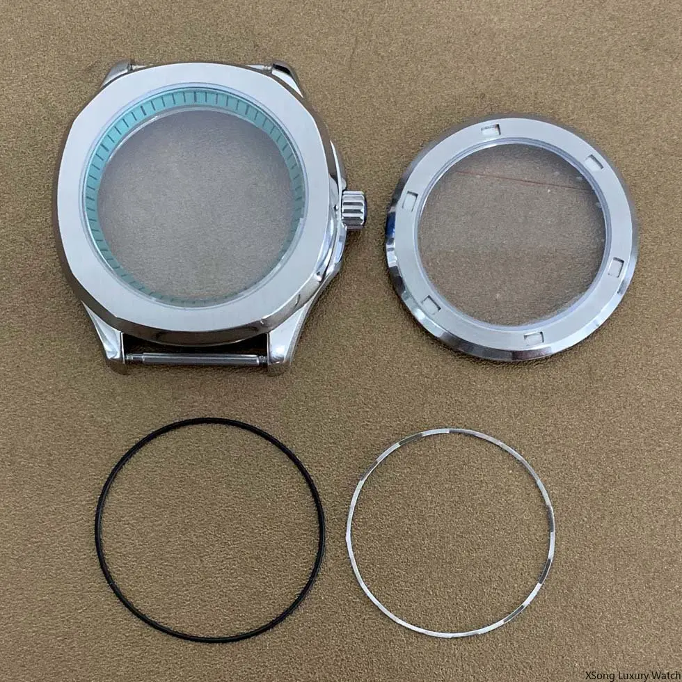 Modification 40mm Watch Case 316L fine Stainless Steel Inner Shadow Ring Sapphire Glass Fit Japanese NH35 NH36 Movement