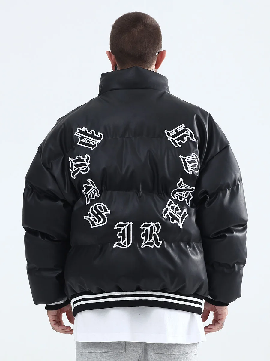 Harajuku Thick Parkas Jacket Men Cotton Solid Color Padded Jackets Casual Oversize Coat Winter Unisex puffer jacket