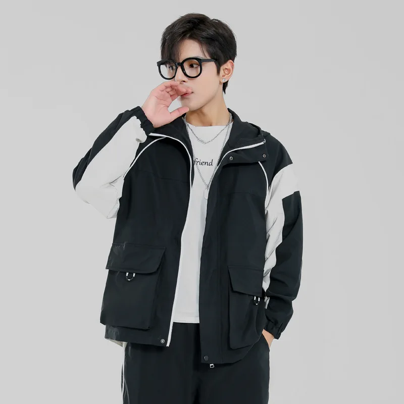 

Spring New Men's Bomber Jacket Zipper Jacket Men's Casual Street Hip Hop Slim Long Sleeve Jacket Men's Clothing Slim Fit