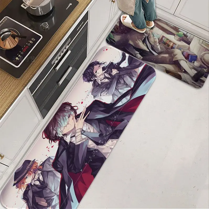

Bungo Stray Dogs Entrance Door Mat Nordic Style Bedroom Living Room Doormat Home Balcony Anti-Slip Household Carpets