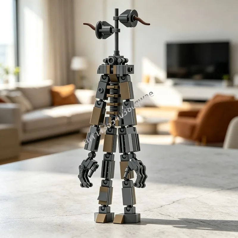 Фото НОВИНКА: 100 деталей MOC, фигурка-монстр Сирен-Голова, модель-конструктор, развивающая игрушка-головоломка для самостоятельной сборки, подарок, строительные блоки №3