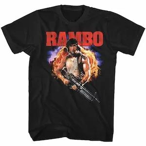 Rambo explote Black взрослая футболка