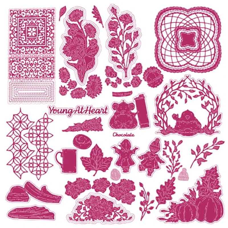 

Lattice Rose Metal Cutting Dies Scrapbooking DIY Album Make Paper Card Embossing Craft Decor Cut Die Template 2022 New