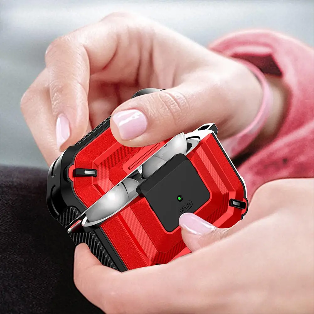 

Портативный армированный защитный чехол для наушников с практичным съемным карабином, беспроводные наушники с USB-зарядкой для Airpods 3