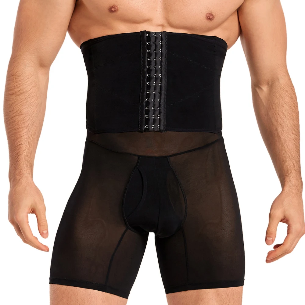 

LAZAWG Body Shaper Shorts for Men Slimming Tummy Control Panty Waist Trainer High Waisted Underwear Thigh Panties Shapewear