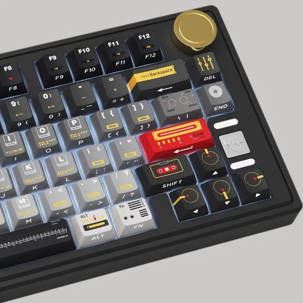 Механическая клавиатура с 132 клавишами боковыми буквами высотой вишни PBT