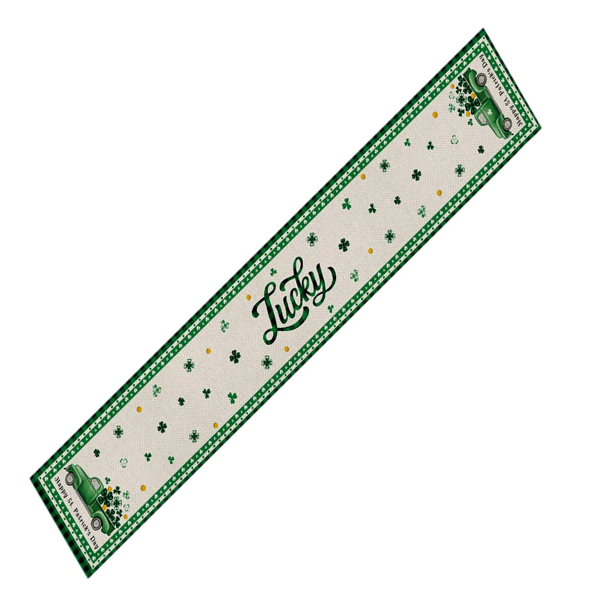 

Настольная дорожка Green Lucky Shamrock на День Святого Патрика, для дома и улицы, украшение для стола (13x72 дюйма)