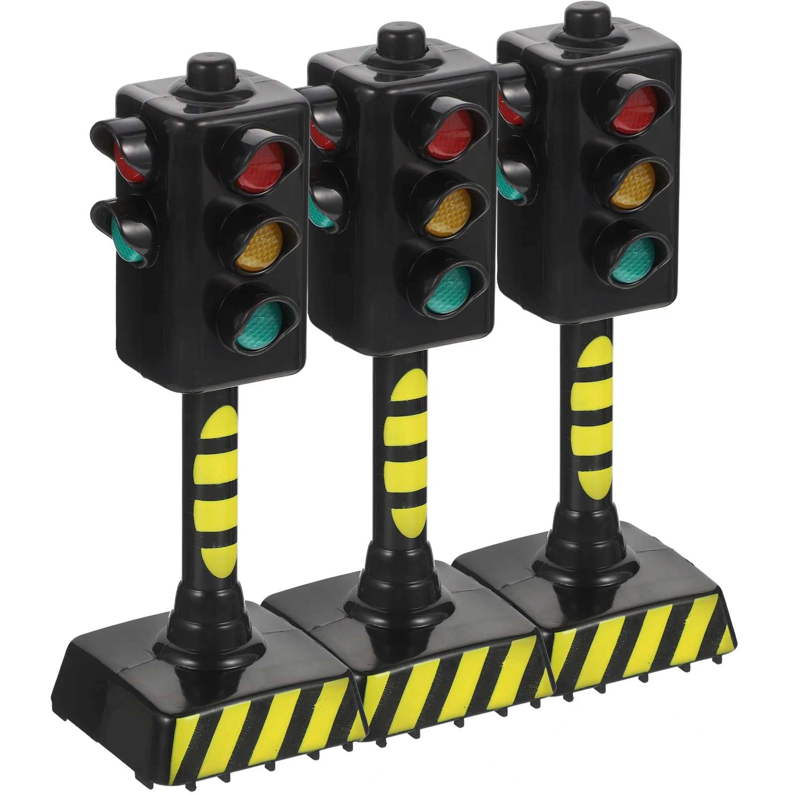 

3pcs Stop Light Lamp Traffic Light Table Lamp Educational Playset Pieces for Kids Bedrooms Or Themed Parties Pretend Play