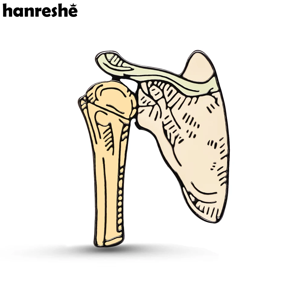 Hanreshe ортопедическая лопатка эмалированная брошь медицинский костяной значок