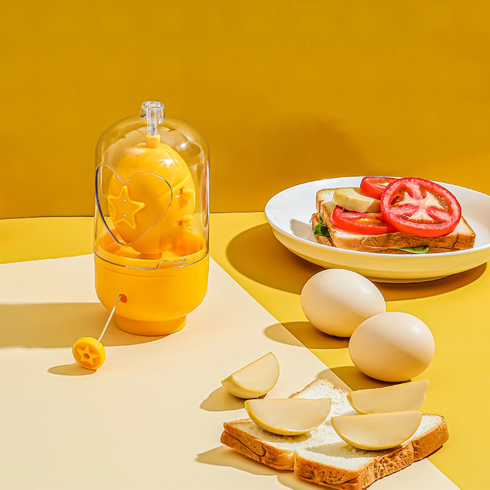 

Manual Golden Egg Beater Egg Puller Scrambler Hand White Yolk Mixer Egg Stirring Shaker Kitchen Convenient Kitchen Accessories