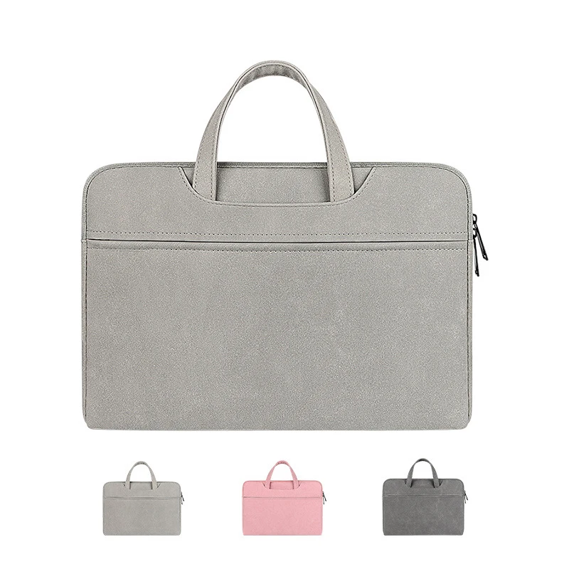 

Laptop Bag 14 Inch PU Leather 15 6 For Macbook Air 13 Case With Handle Bag For Laptop 13 Inch 2020 For Xiaomi Huawei HP Notebook