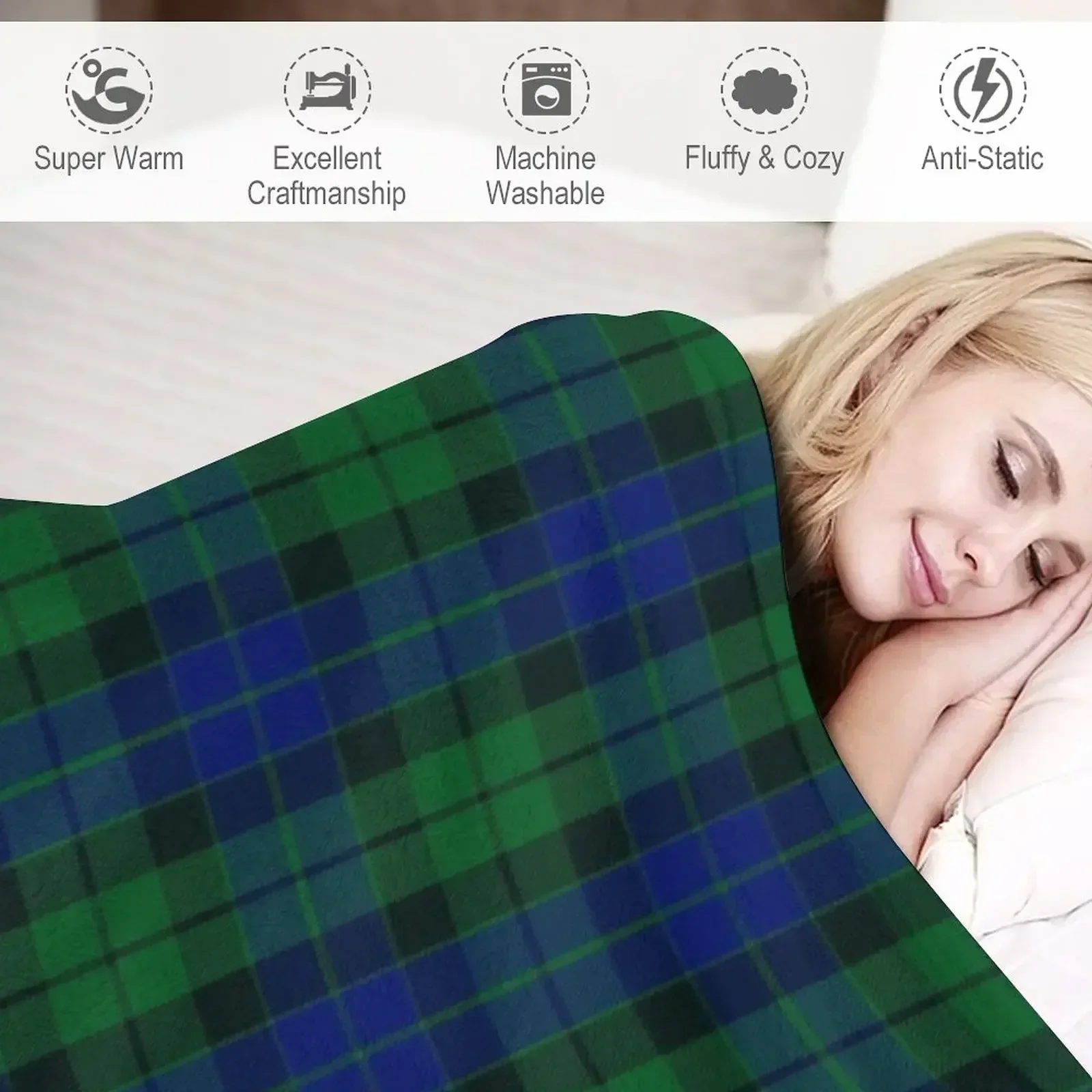 Одеяло Mackay / Mckay Clan Tartan (High Res) Лохматый гигантский диван большие одеяла в стиле