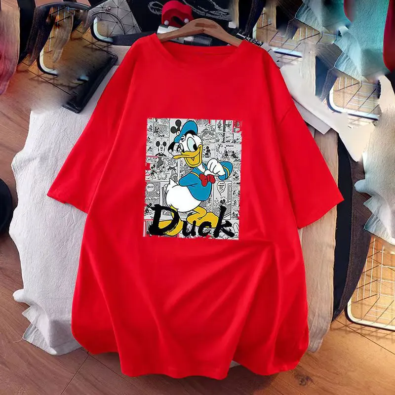

Disney Children Adults short-sleeved sleepwea clothing ladies high quality pajama tops men women summer casual T-shirt clothes