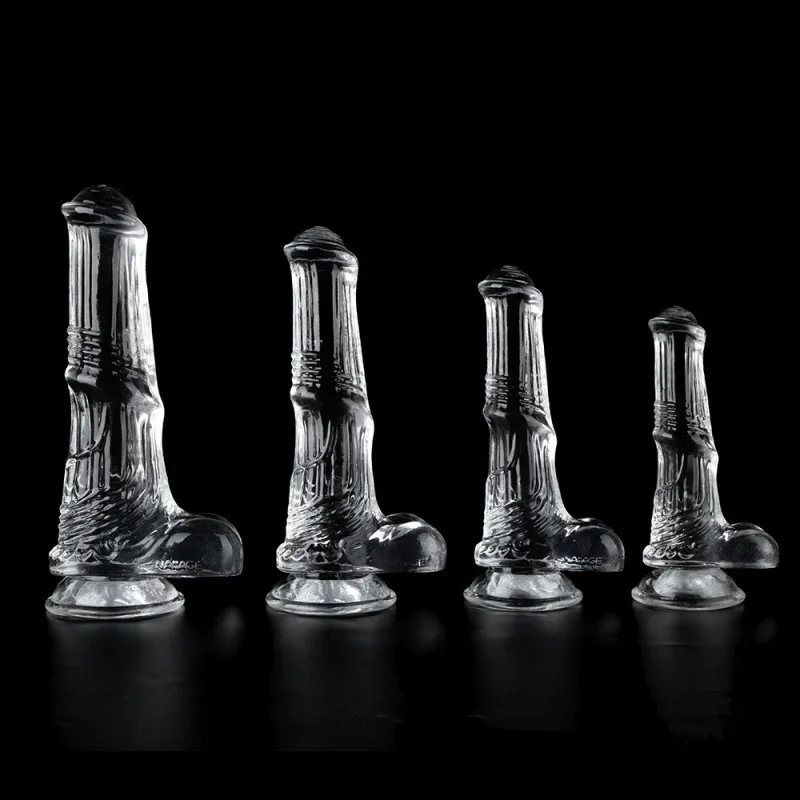 Новый лошадиный пенис женские имитации фаллоимитаторы кристально прозрачный