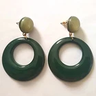 Винтажные простые серьги из смолы, женские новые геометрические золотые серьги, Ретро ювелирные изделия, аксессуары, модные серьги