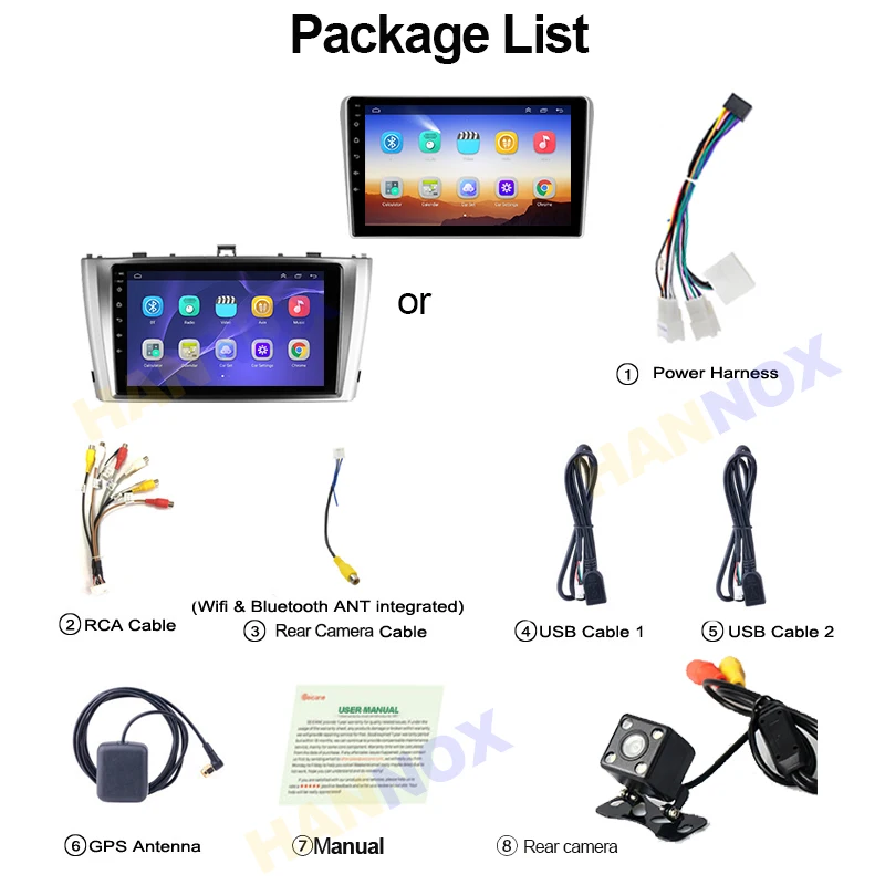 Автомагнитола 2DIN 9 дюймов Android для Toyota Avensis T25 T27 2002 2003 2004 2005-2015 GPS-навигация