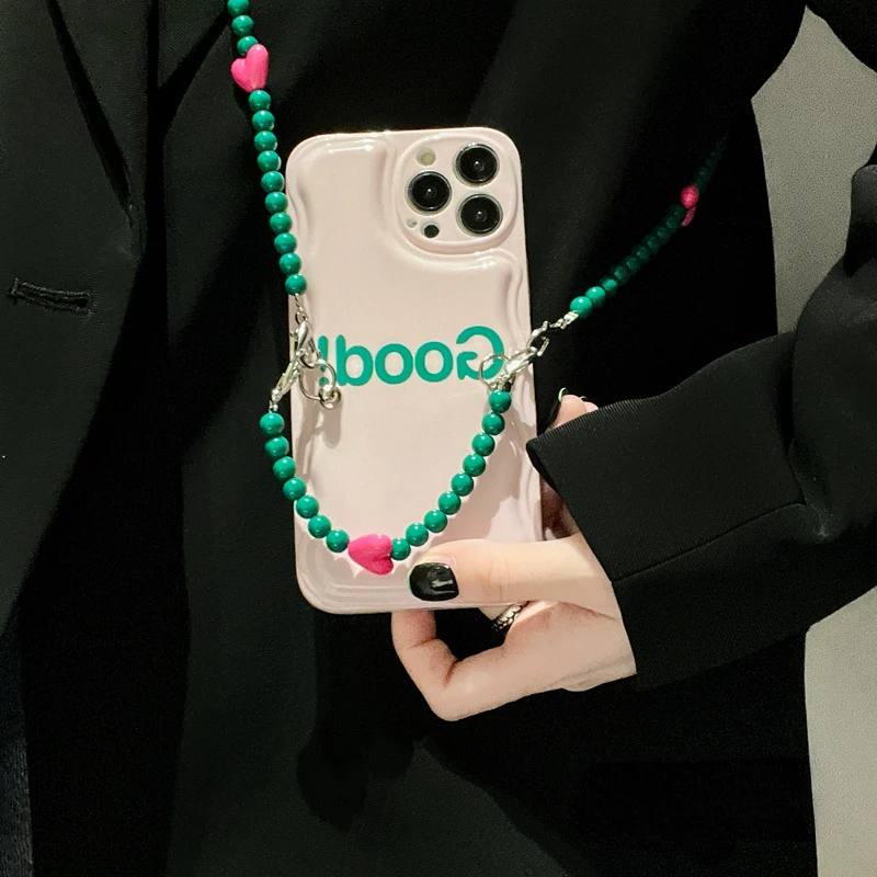 

Creative Minimalist Letter Phone Case For IPhone 14Pro Max 13Plus 12 11 X XR/XS INS Style With Lanyard Silicone Shockproof Cover