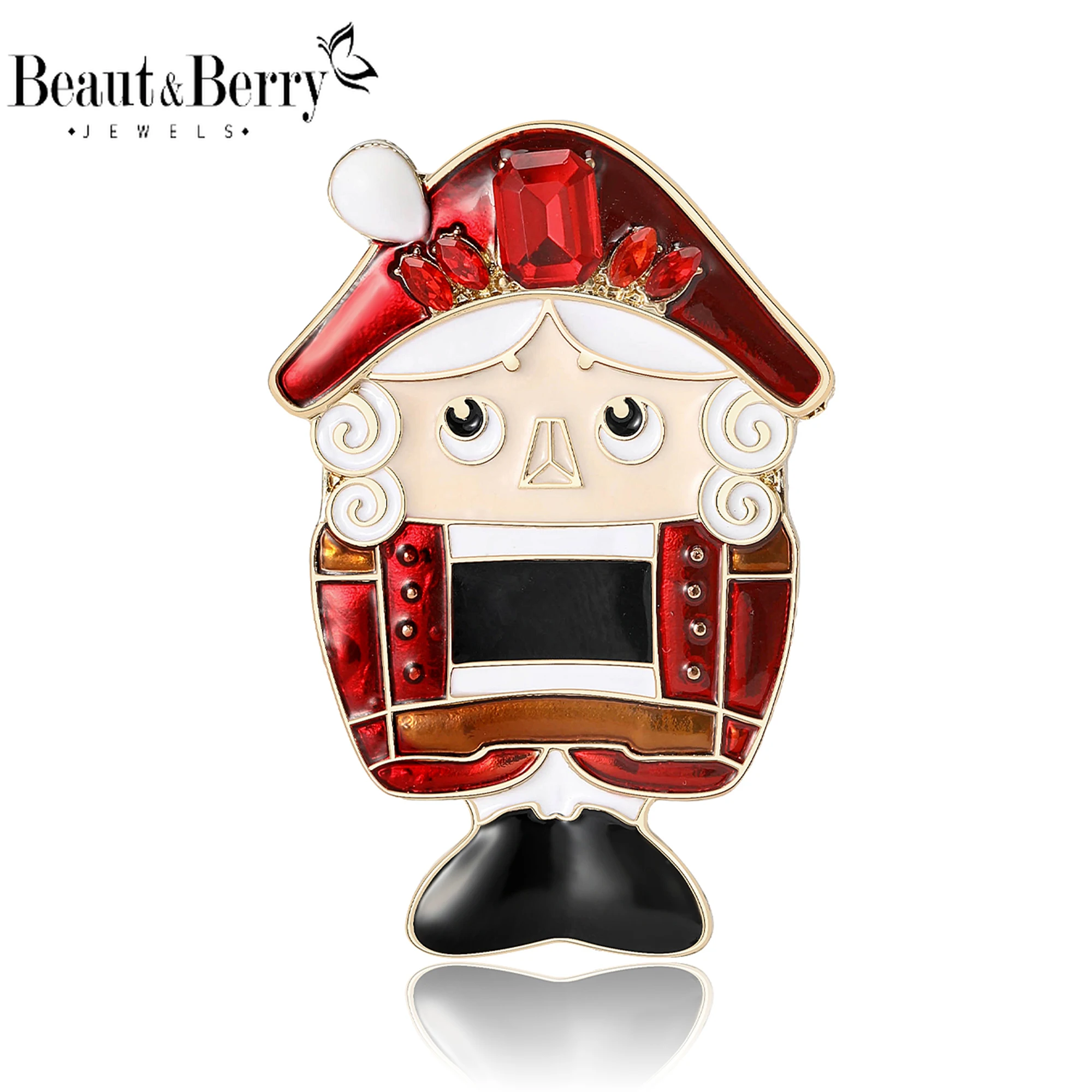 Beaut&Berry Модні емальовані мультяшні Лускунчик Брошки для жінок Фігурки Шпильки Друзі Подарунки для вечірок Банкет Ювелірні вироби Аксесуари