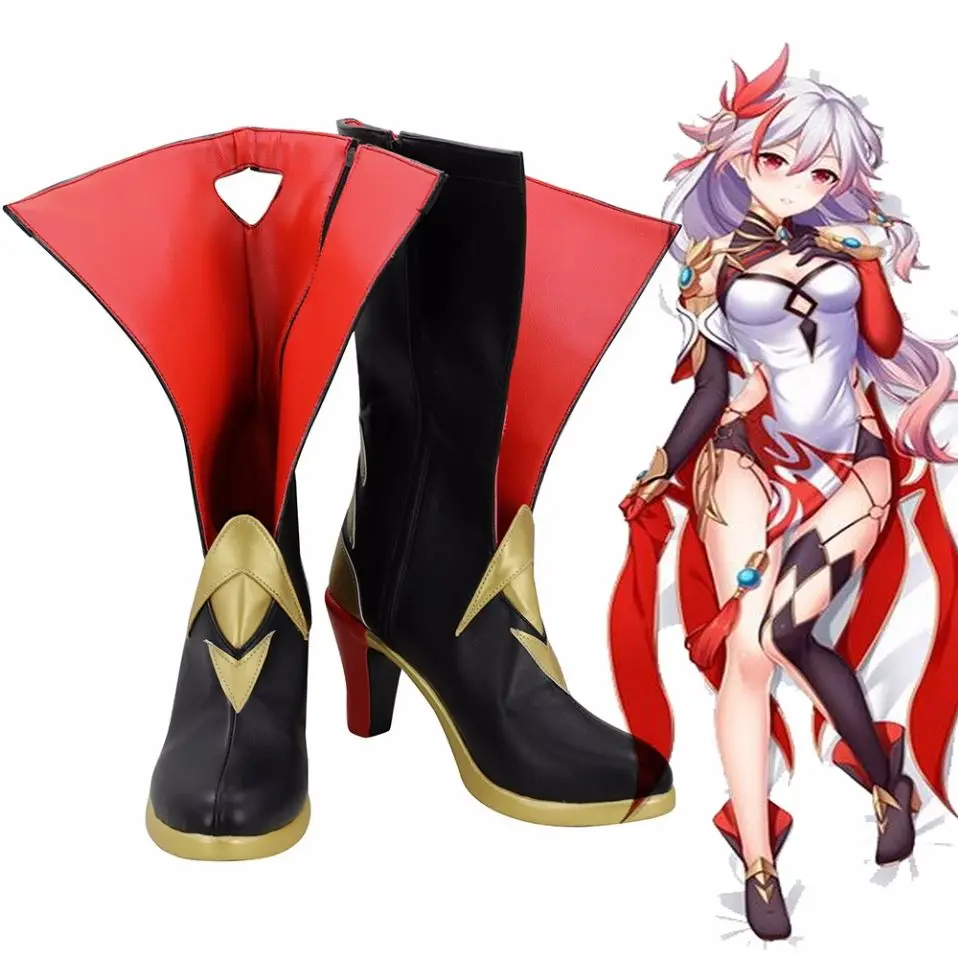 

Honkai Impact 3 FuKa Chi Ling Cosplay Boots High Heel Shoes Custom Made Any Size