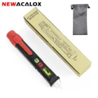 Тестер напряжения NEWACALOX, Бесконтактный перо для обнаружения переменного тока и электричества, 12-1000 В, двойной диапазон с ЖК-дисплеем, светодиодный фонарик, зуммер
