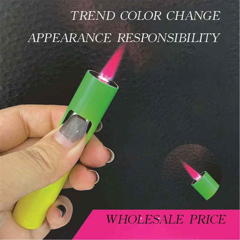 

TikTok's Popular Internet Product, Gradient Metal Windproof Red Flame Lighter, Creative And Personalized Gift Lighter