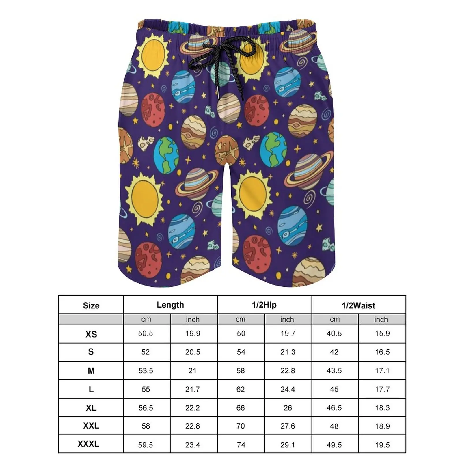 Плавки мужские солнцезащитные с мультяшным принтом удобные пляжные короткие