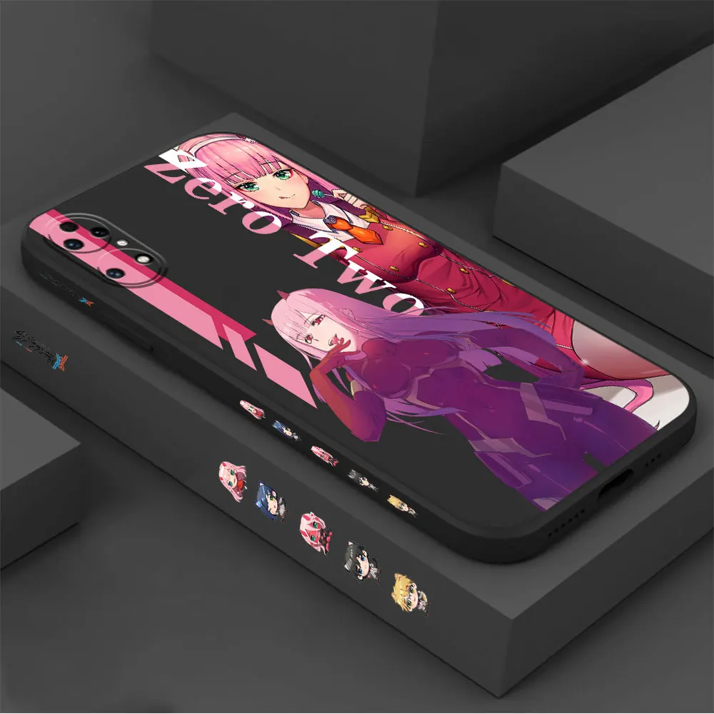 Anime Darling in the FranXX Phone Case For Huawei P60 P50 P40 P30 P20 Mate 50 40 30 20 20X 10 Colour Liquid Silicone Cover Funda