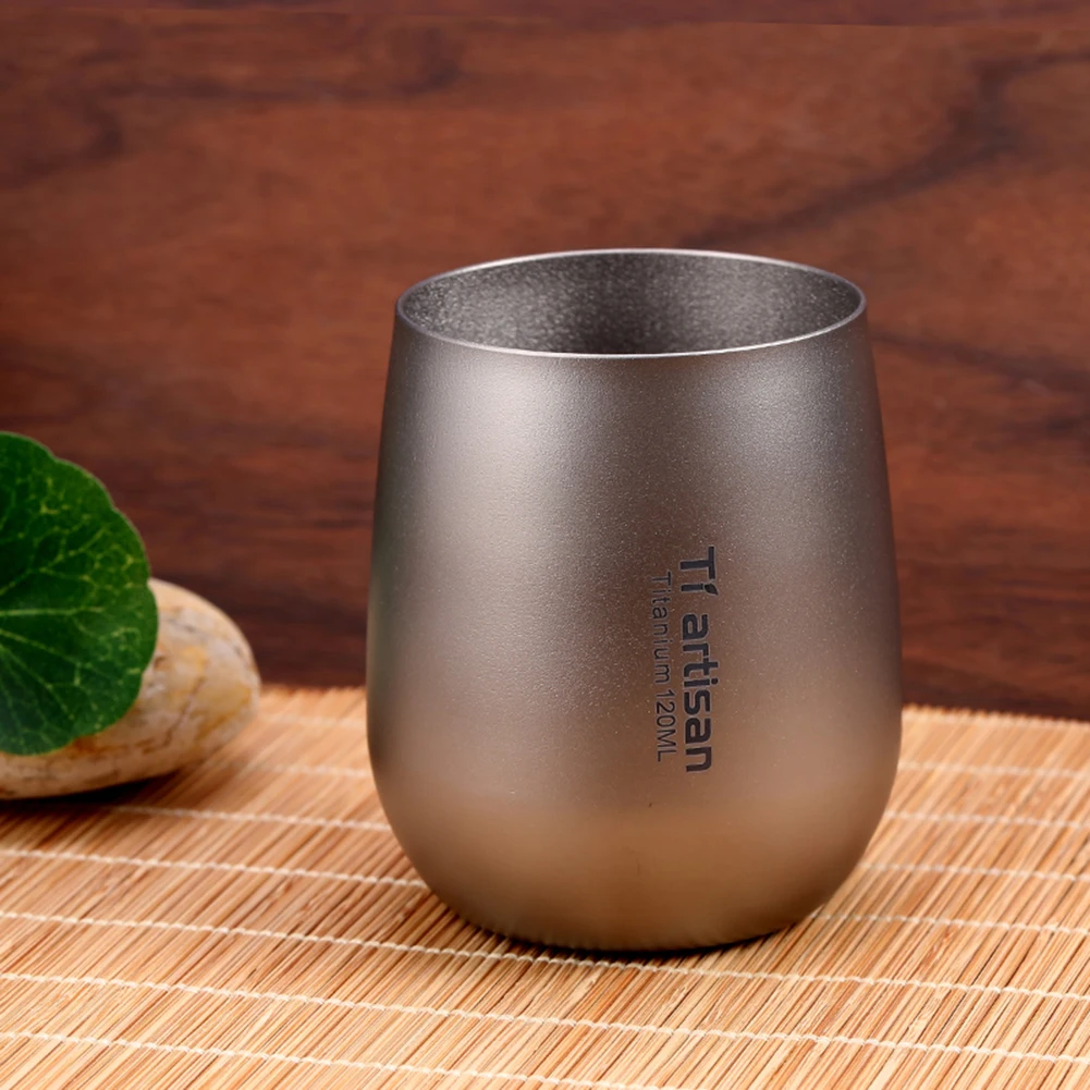 Необходимая кружка для кемпинга 120 мл из титана с двойными стенками подходит всех