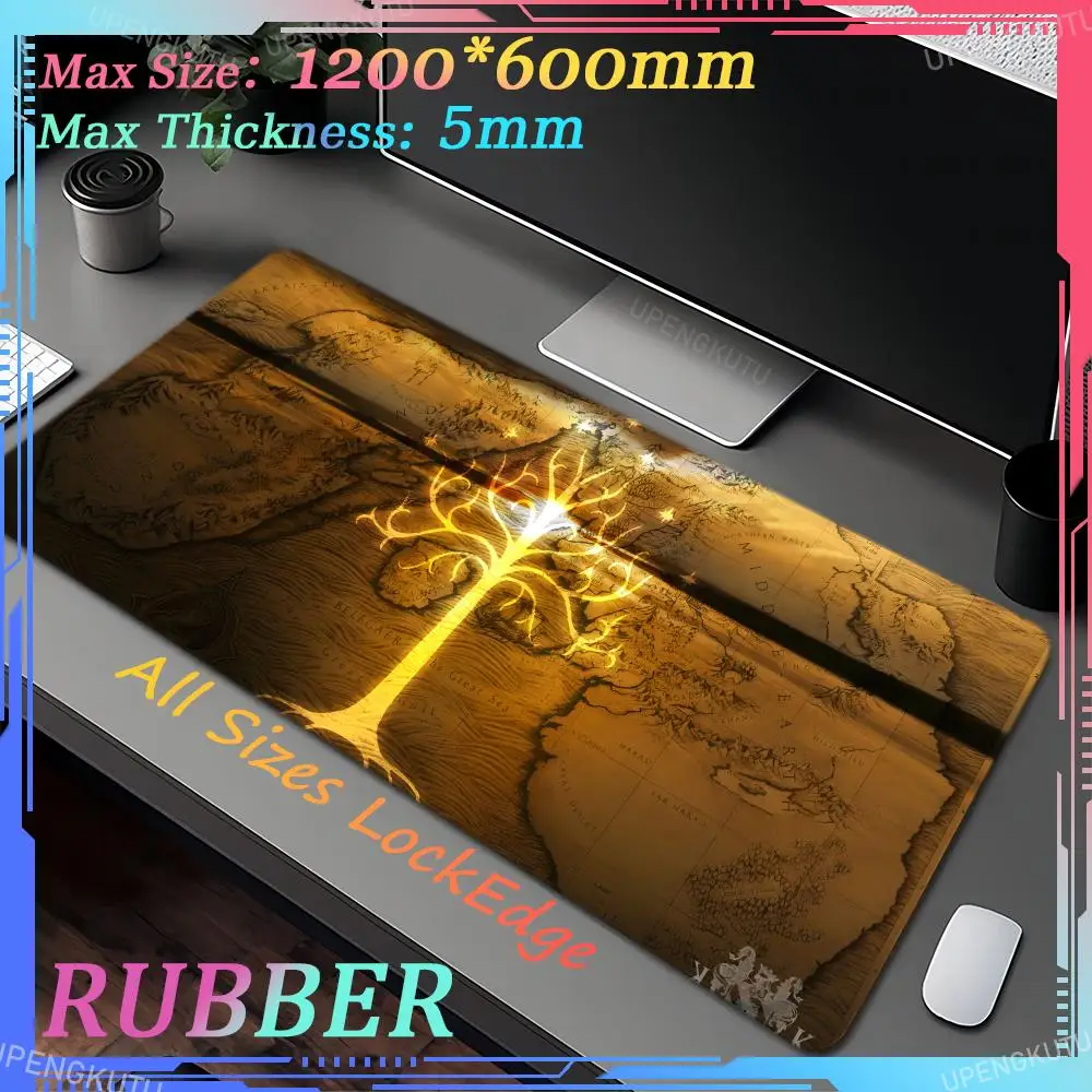 Game T_The L_Lord of the R_Rings Desk Mat 1200X600MM Computer Gamer Kawaii Super Large Cute Desktop Accessory Mouse Pad