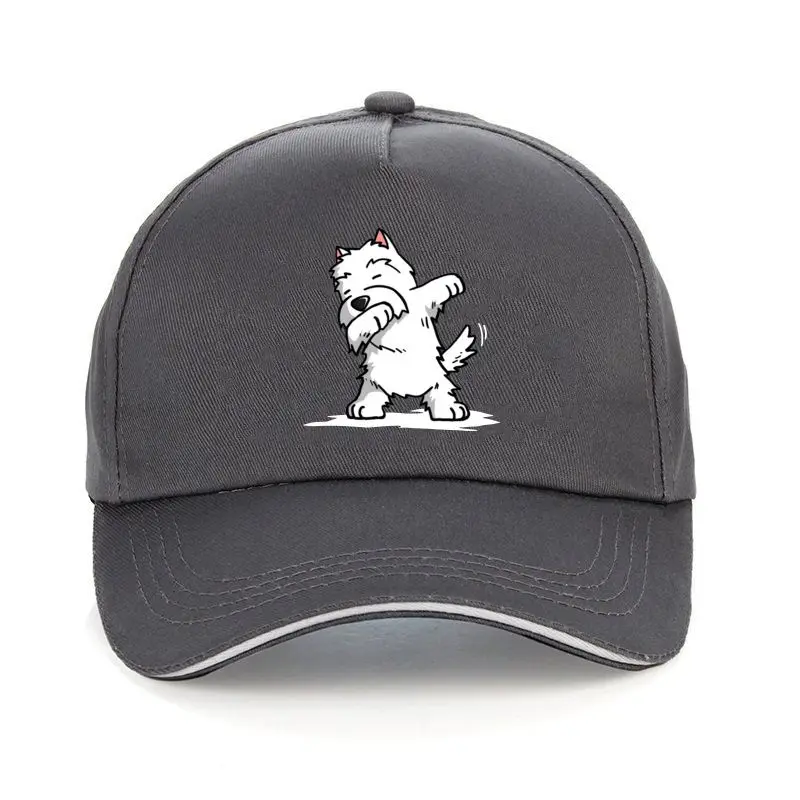 

Gorra de béisbol con estampado de perro para hombre, gorro de béisbol con estampado de perro, de algodón, color azul, de West Hi