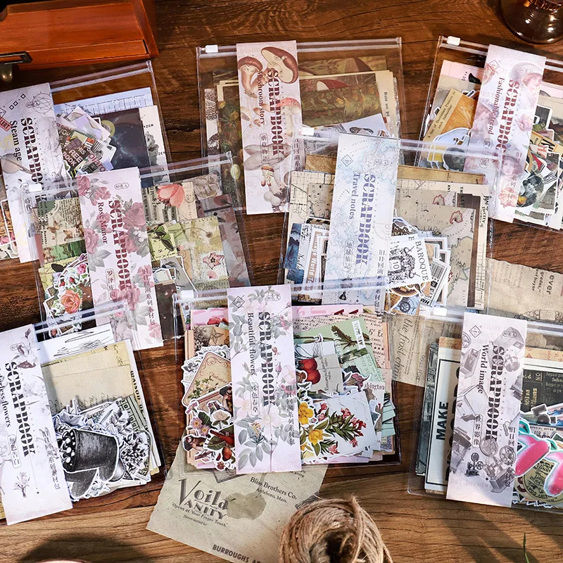 

80PCS/LOT Vintage Earth Travel Notes Series Scrapbooking Stickers 195*155mm DIY Journaling Deco Gift Free Shipping