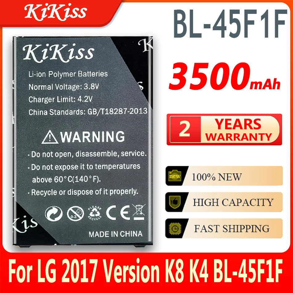 

3500 мАч для LG BL-45F1F Аккумулятор для LG k8 K4 K3 M160 Aristo MS210 X230K M160 X240K LV3 (2017 версия K8) BL 45F1F BL45F1F