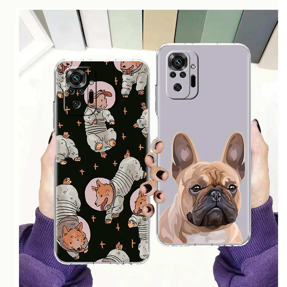 

Cute Cartoon Dog Phone Case Cover for Redmi Note 11 K40 8 8T 9 10 8A 9 9A 9S 9C 7 Pro Plus 4G Silicone Transparent Shell TPU Bag
