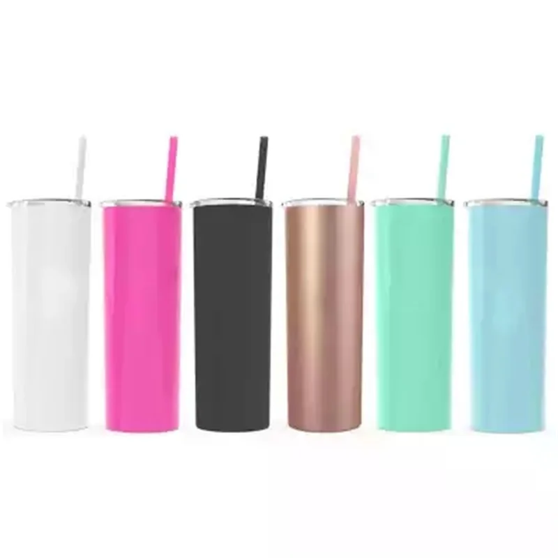 

50pcs 20oz Wine Tumbler Stainless Steel Bridesmaid Skinny Tumbler Insulated Vacuum Thermos Cup with Seal Lid For Bridal Party