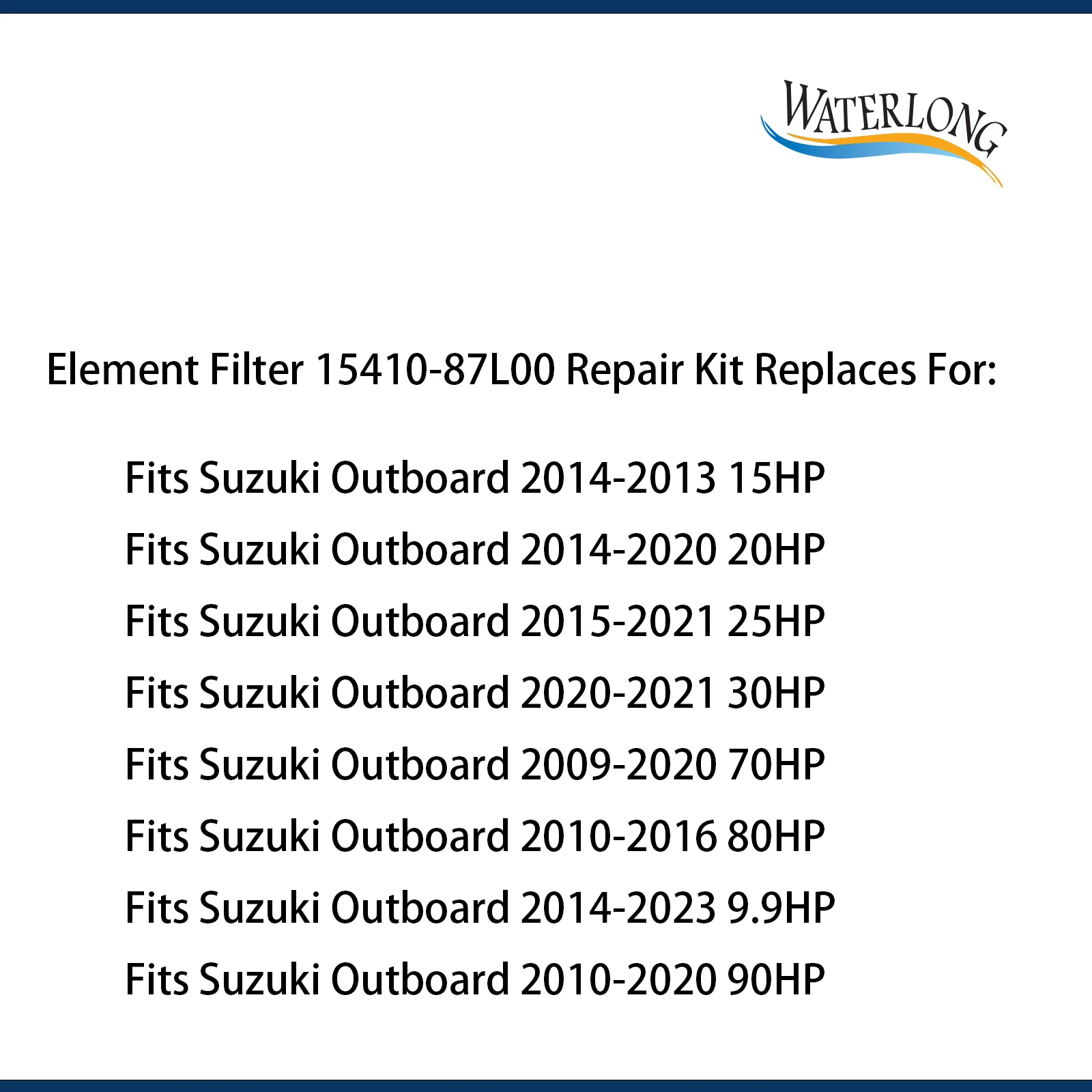 Фильтр для топливного фильтра WATERLONG 15410-87L00 заменяет подвесного Suzuki