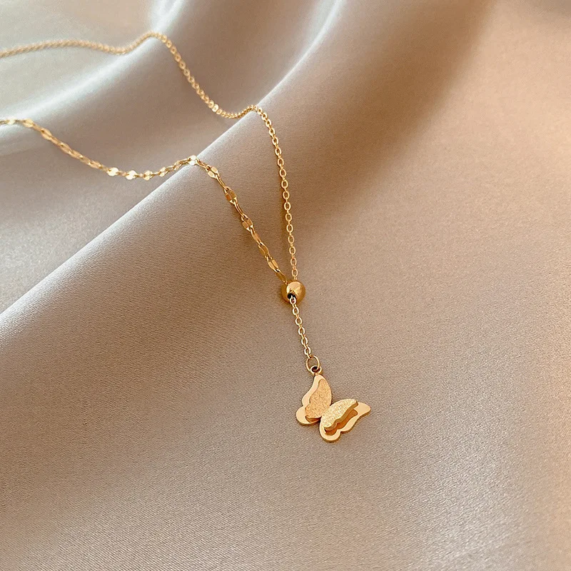 

Женское Ожерелье из нержавеющей стали в форме бабочки