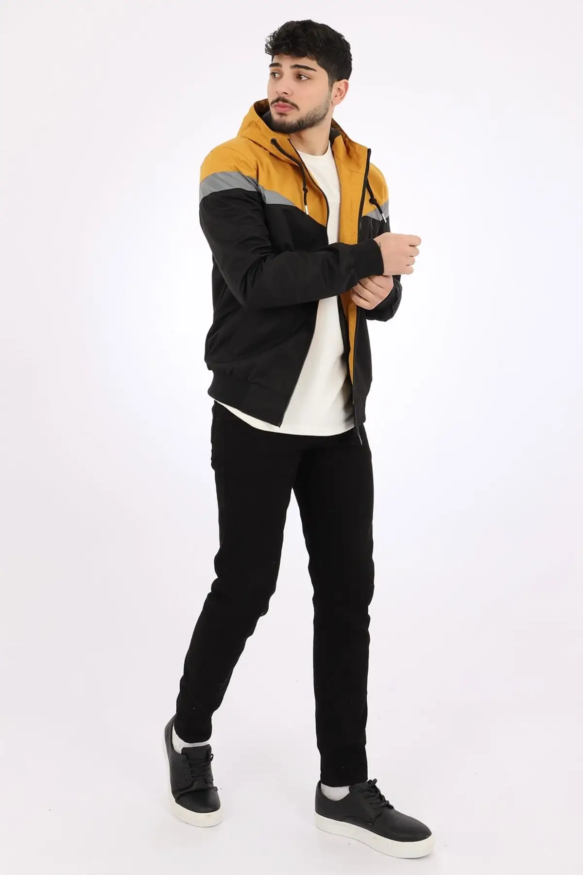 Bill Ucgen Parcali Hooded Seasonal Coat 1220