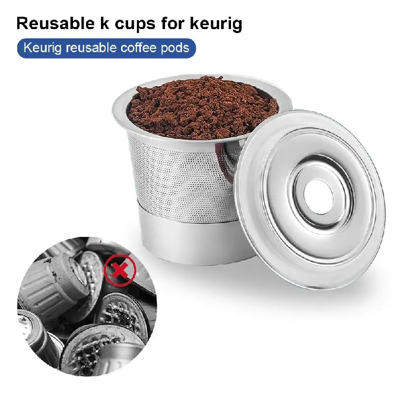 2 многоразовых капсулы для кофе K-cup: многоразовые K-Cup из нержавеющей стали —