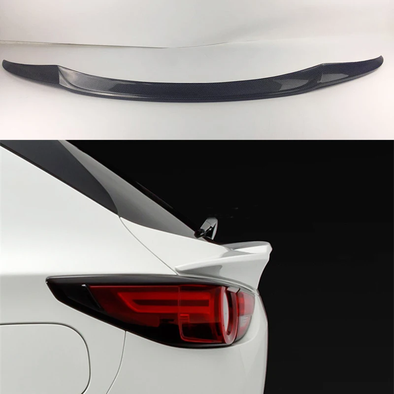 

Подходит для Mazda CX-5 2017-2019 FRP материал углеродное волокно багажник губа крыло белый спойлер автостайлинг внешний вид аксессуары