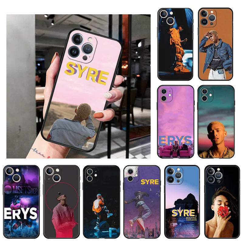 

Camera Protection Silicone Phone Case for iphone 14 13 11 12 Pro XS Max Mini XR SE 8 7 14 Plus X Jaden Smith Soft Black Cover