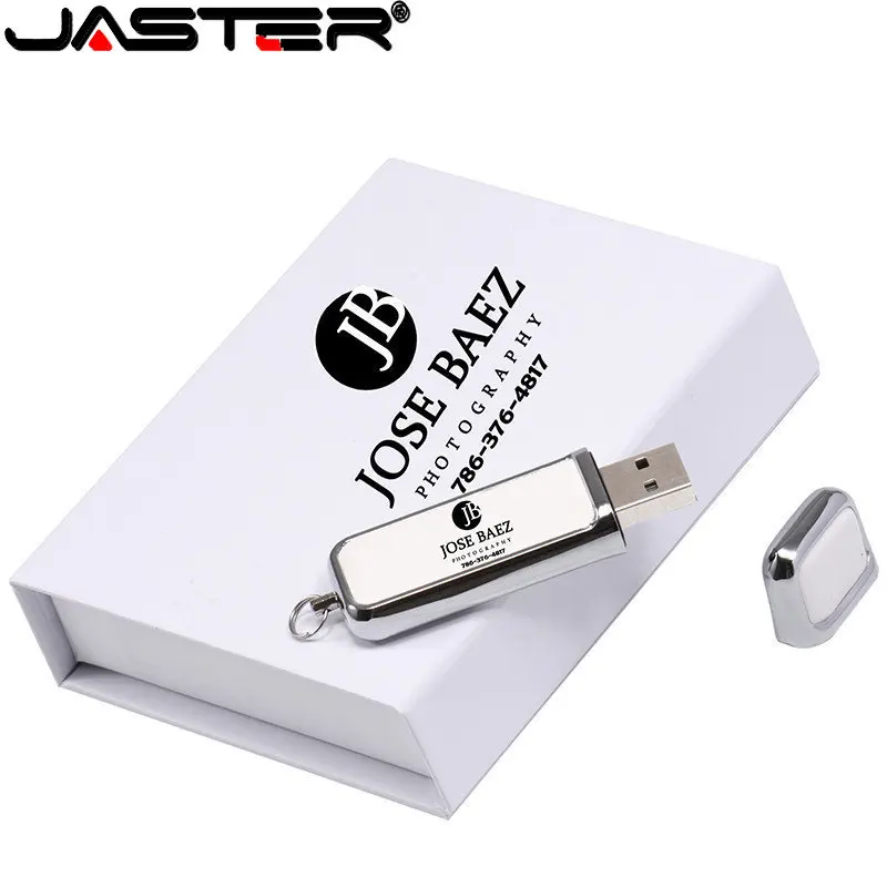 

Флэш-накопители JASTER USB 128 ГБ, Бесплатная цветная печать логотипа, бумажная коробка, кожаный флэш-накопитель 64 ГБ, многофункциональный креативный подарок, карта памяти