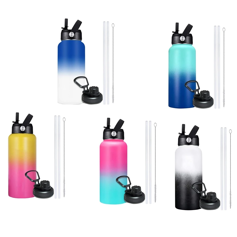 

Вакуумная фляжка большой емкости 1 л бутылка для воды для фитнеса уличная спортивная вакуумная Изолированная бутылка для воды