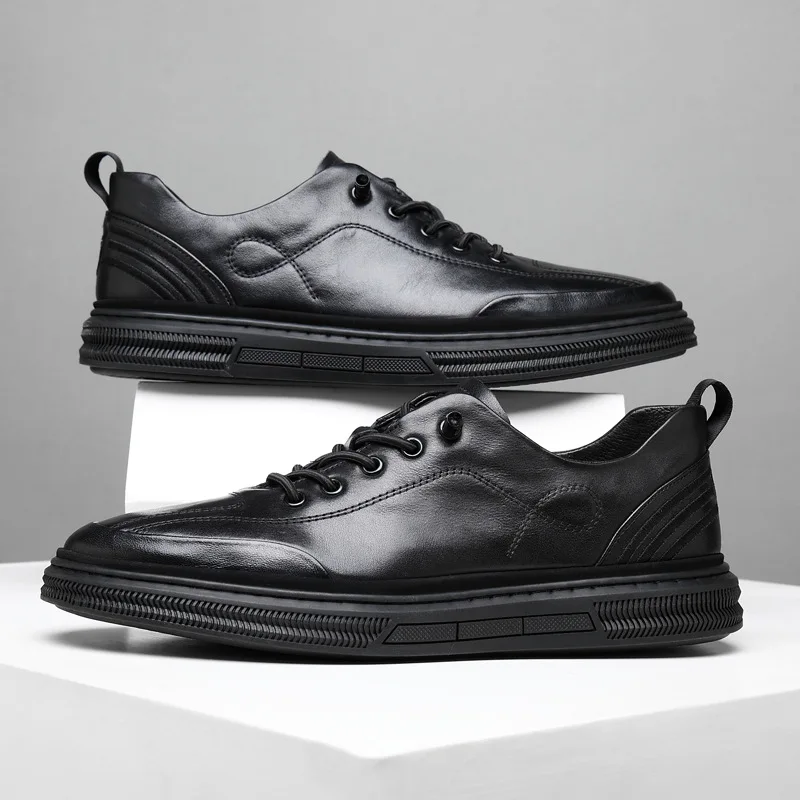 

Top Layer Leather Men's Casual Shoes Men Sneakers Zapatos Hombre Man Footwear Chaussure Homme Sapatos Masculino Heren Schoenen